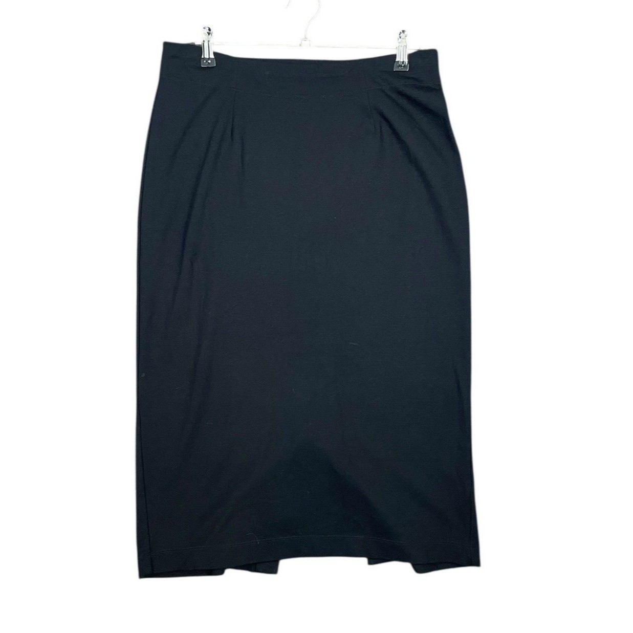 Eileen Fisher Pencil Skirt Black Size Small Viscose/Nylon Long Back Slit Capsule